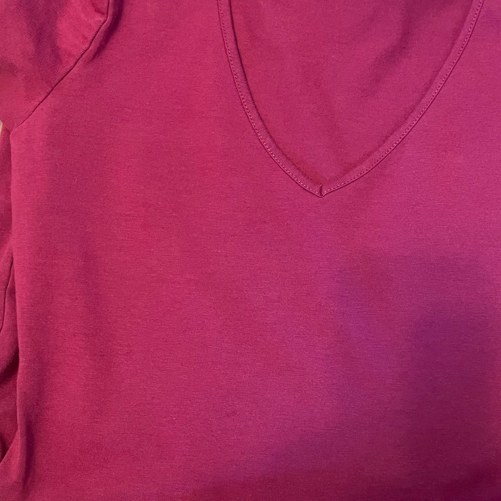 VENUS 3/4 Sleeve Dress in Deep Burgundy - Picture 7 of 7